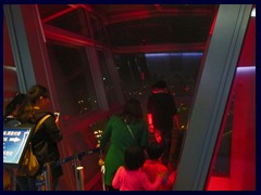 Glass walk, Canton Tower's observation deck at night. 